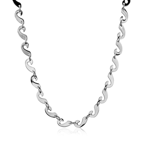 Bracelet irrégulier en acier inoxydable plaqué argent PVD, étanche, chaîne simple, bijou de mode pour occasions festives - Product Image 4