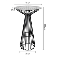Ensemble table et chaise de restaurant en verre haut minimaliste nordique BILIDO pour meubles de style industriel moderne pour bars et cafés