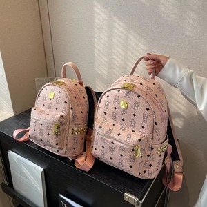 School Bags for Teenage Online Vintage Brown pink <b>Backpack</b> for High School Women Luxury PVC <b>Leather</b> <b>Laptop</b> <b>Backpacks</b> for Travel - Product Image 1