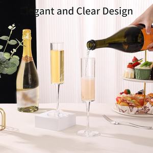 Verre à Champagne Acrylique Créatif en Plastique à Pied Haut Verre à Cocktail Transparent Anti <span class=keywords><strong>Goutte</strong></span> Tasse à <span class=keywords><strong>Eau</strong></span> Robuste - Product Image 2