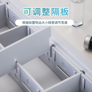 <b>Abs</b> Medication Dispensing Tray 48 Compartment Thickened Plastic Oral Hospital Use Stackable Lattice Design - Product Image 5