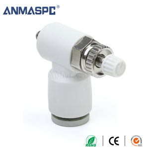 As1201f mini công nghiệp khí nén phụ kiện một cảm ứng Van tiết lưu không khí kiểm soát tốc độ New Nhựa Chủ đề điều chỉnh - Product Image 5