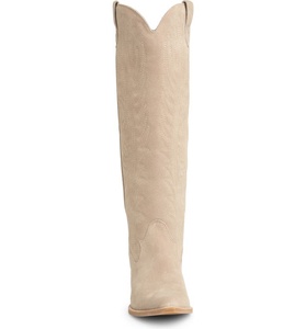 <span class=keywords><strong>Bottes</strong></span> de <span class=keywords><strong>Cowboy</strong></span> à bout pointu <span class=keywords><strong>Beige</strong></span> rose à la mode pour femmes - Product Image 6