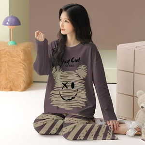 Conjunto de Robe de Terry com Estampa de Desenho Animado para Meninas, Manga Longa, Comprimento Total, Roupas de Lazer para Primavera e Outono - Product Image 5