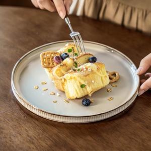 <span class=keywords><strong>Assiette</strong></span> à <span class=keywords><strong>dessert</strong></span> en céramique MSH, <span class=keywords><strong>assiette</strong></span> à gâteau, assiettes en céramique exquises pour la présentation en pâtisserie - Product Image 2