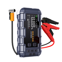 Démarreur de secours 2000A, gonfleur de pneus 160 PSI, batterie externe portable 16000 mAh avec charge rapide PD65W pour moteurs essence 8L et diesel 6L