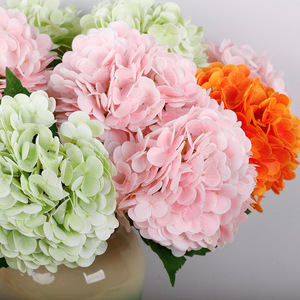 Artificial Hydrangea Single Stem Blue Silk Flower For Home Wedding Decorations - Product Image 4