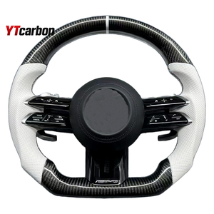 YTcarbon para A B C E S CLA CLE GLA GLC GLE GLS <span class=keywords><strong>G</strong></span> AMG accesorios de Interior de coche modificar volante de fibra de carbono Real personalizado - Product Image 2