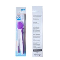 Ensemble de brosses à dents avec capuchon et brosse interdentaire orthodontique en forme de V, étui pour correction du tartre, nettoyage des dents, en plastique