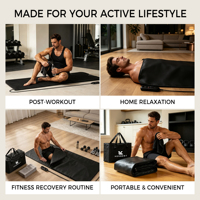 Couverture de sauna KONBEST pour usage domestique et récupération post-entraînement, faible EMF, fibre de carbone, 14 couches, pliable, portable, avec minuterie