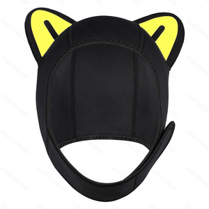 Unisex Neoprene Swimming Cap 2.5mm Warm Diving Cover With Cat Ears For Surfing Winter Swimming - Product Image 3