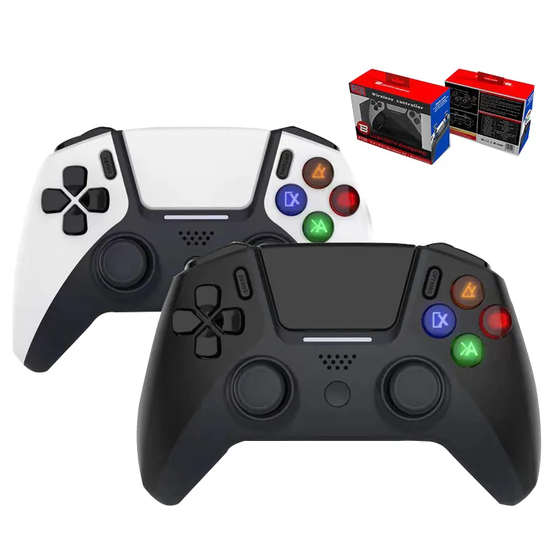 2024 remoto inalámbrico Bluetooth luz LED Gamepad doble vibración seis ejes giroscopio controlador de juego para PS3 PS4 PS5 Slim Pro