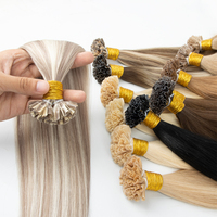 Extensiones de Cabello con Punta de Queratina SDD HAOHAO HAIR 12A, Cabello Humano de Doble Trama, Todos los Colores, con Mechas, Venta al por Mayor para Salones