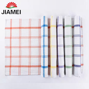 Jiamei Bianco Cialda Tessuto 100% Cotone Canovacci Da Cucina Commercio All'ingrosso <span class=keywords><strong>La</strong></span> Pasticceria Cotone Cialda Cucina di Tè Asciugamano - Product Image 5