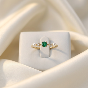 Anillo de Oro Amarillo Sólido de 18K, Diseño Clásico Retro Minimalista Moderno, Gema de Corte Esmeralda de Alta Calidad, Diseño Simple para Mujer, Boda, Fiesta - Product Image 5