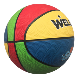 Heißer Verkauf bunter Basketball mit flachem Kanal Gummi basketball ball für <span class=keywords><strong>Mini</strong></span>-Basketball Größe 3 für Kinder - Product Image 1