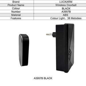 <span class=keywords><strong>Sonnette</strong></span> <span class=keywords><strong>sans</strong></span> <span class=keywords><strong>fil</strong></span> moderne étanche <span class=keywords><strong>sans</strong></span> perçage, <span class=keywords><strong>sonnette</strong></span> à <span class=keywords><strong>piles</strong></span> avec volume élevé pour la maison <span class=keywords><strong>et</strong></span> la villa - Product Image 3