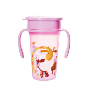Gobelet d'apprentissage en silicone anti-fuite à <span class=keywords><strong>360</strong></span> degrés pour bébé et enfant, personnalisé en gros, avec poignée - Product Image 3