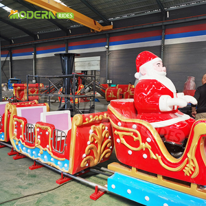 เครื่องเล่นรถไฟคริสต์มาสแบบรางเหล็กสำหรับเด็กในสวนสนุกและห้างสรรพสินค้า - Product Image 2