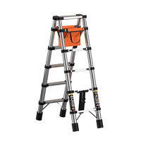 Échelle télescopique multifonctionnelle antidérapante double face FANXIN FX-AT14 en fer, capacité 150 kg, conforme EN131, pour salle de sport, antirouille, idéale pour le dropshipping