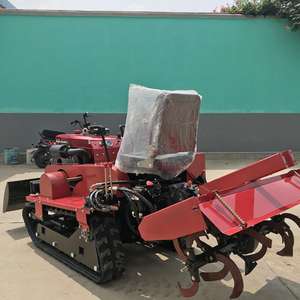 Motoculteur agricole rotatif, <span class=keywords><strong>micro</strong></span>-<span class=keywords><strong>tracteur</strong></span> chenillé télécommandé avec différents outils pour les petites exploitations - Product Image 1