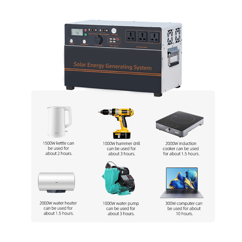 Aiya3000 watt 3000WH household solar off grid photovoltaic generator, emergency energy storage portable small power station · image 3