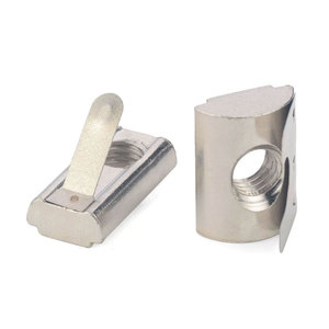 Nhà máy cung cấp M4 M5 M6 M8 khe cắm vuông t Nut Nickel mạ thép mùa xuân lá cho nhôm hồ sơ DIN tiêu chuẩn Nuts - Product Image 1