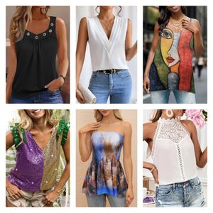 เสื้อผ้าผู้หญิงลดราคา เสื้อยืดแขนสั้นคุณภาพสูง กางเกง กระโปรงสั้น เดรส ชุดลำลอง คละแบบ สุ่มจัดส่ง - Product Image 1