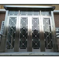 Portes d'entrée de sécurité modernes en acier inoxydable personnalisables en gros pour la protection des villas et des maisons