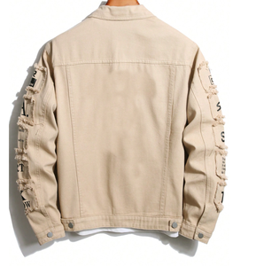 Fabricant de <span class=keywords><strong>veste</strong></span> <span class=keywords><strong>Veste</strong></span> unisexe personnalisée Y2K rétro Flip Pocket Denim avec <span class=keywords><strong>col</strong></span> boutonné, <span class=keywords><strong>Veste</strong></span> d'hiver ample de haute qualité - Product Image 2