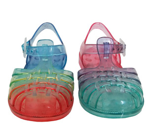 Clear Kids Girls Sandals Rainbow PVC Jelly Shoes New Summer Beach Sea Footwear - Product Image 2