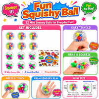 Lot de balles sensorielles TPR colorées anti-stress pour enfants de 5 à 7 ans et adultes
