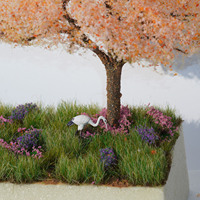 Scène Modèle Herbe Grappe Fleur Grappe Micromodel Paysage Simulation Sable Table Plate-Forme Train DIY Plastique