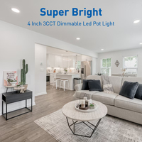 Plafonnier encastré LED ultra-mince 4/6 pouces pour éclairage intérieur