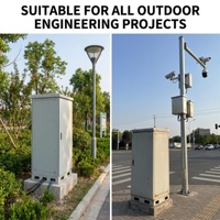 Armoire de station de base micro-cellulaire 5G W-TEL IP65 avec télécommande |   Boîtier de télécommunications extérieur compact de 19 pouces pour les nœuds de réseau ruraux