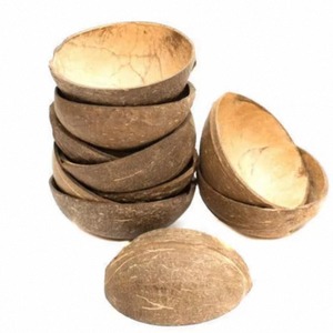 Bol ovale en coque de noix de coco durable, fait à la main, écologique, naturel, pour servir, vaisselle de cuisine, en vrac - Product Image 4