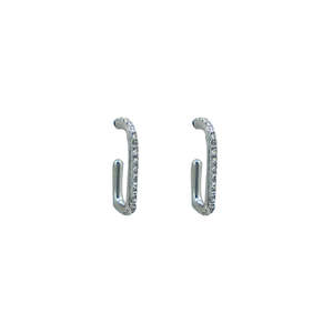 Boucles d'oreilles Huggie en cristal, acier inoxydable 316L, placage or PVD, bijoux durables et résistants pour femmes, accessoire de mode - Product Image 1
