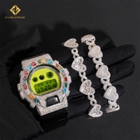 Vendita Calda Accessori e Parti per Orologi Iced Out Dw6900 Gioielli Hip Hop in Argento 925 con Lunetta in Diamanti Moissanite VVS D Colorati