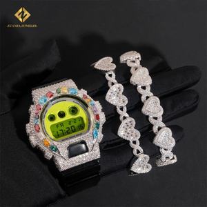 ลดกระหน่ำเย็น Dw6900ดูอุปกรณ์เสริมและชิ้นส่วนเครื่องประดับฮิปฮอป925สีเงิน VVS D Moissanite เพชร - Product Image 5