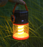 Lanterne solaire de camping 2000mAh, lampe de tente LED rechargeable, lampe portable d'extérieur, banque d'alimentation USB, suspension à 360°