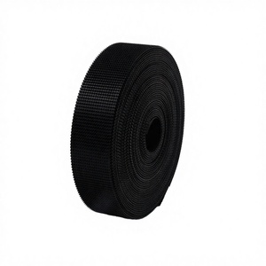 Black High Tenacity <b>Hook</b> and Loop Tape Beaded Edge Fastener Strap for Garment Bags <b>Shoes</b> - Product Image 2