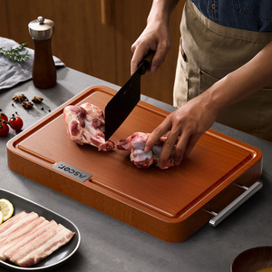 Ebony Wood Cutting Board Rectangle Anti Bacterial Anti Mold Handle Durable Kitchen Use - Product Image 3