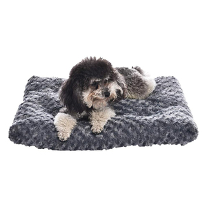 Cama de Felpa para Mascotas, Gris y Blanca, de Piel Sintética y Algodón, para Perros - Product Image 2