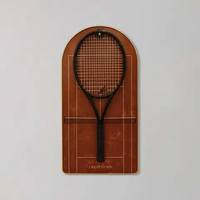 Kotak pajangan raket tenis dinding, hadiah kenang-kenangan khusus, bingkai pajangan seni dinding akrilik dekoratif untuk penggemar dan kolektor tenis