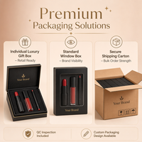 Kit de Labios de 3 Piezas HKH, Marca Privada OEM ODM, Delineador de Labios, Brillo Labial, Lápiz Labial Vegano, Resistente al Agua, Larga Duración, Logotipo Personalizado
