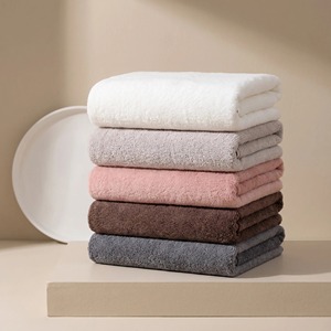 Organic Eco-Friendly Hypoallergenic Solid Color <b>Bath</b> <b>Towel</b> <b>Set</b> for Adults-Soft Durable Skin-Friendly Quick-Dry 100% Polyester - Product Image 4