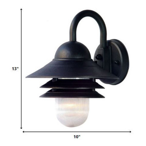 Luce da parete esterna HMS nero opaco paralume a tre livelli in metallo corpo in ferro 220V LED fonte per la decorazione dell'home Office Industrial E26 - Product Image 6