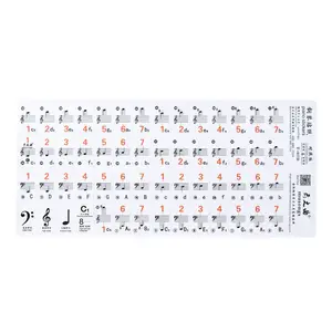 Teclado electrónico transparente para teclas blancas, Piano de 88 teclas, pegatina de <span class=keywords><strong>nota</strong></span>, versión de notación y hoja de música, 37 49 61 - Product Image 1