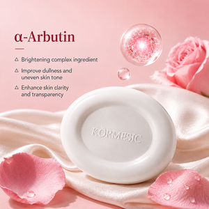 สบู่ผิวขาวใสอาร์บูติน กลูต้าไธโอน 100 กรัม ยี่ห้อ KORMESIC ผลิตแบบ OEM ฟองเยอะ ทำความสะอาดอย่างอ่อนโยน - Product Image 3