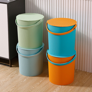 Plastic Thickened Sitable Stool Colorful Bath Water <strong>Bucket</strong> for Household Bathroom - Product Image 2